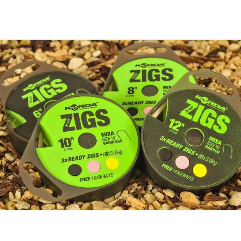 KORDA Acc.Montages/Hameçons-Montage zig rig carpe ready zigs taille 10 (x3)
