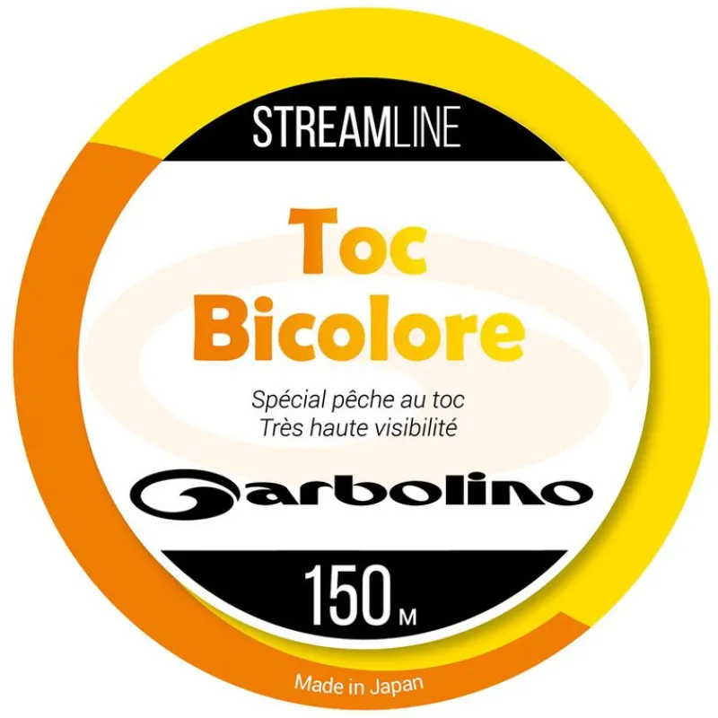 GARBOLINO Tresses, Nylons, Fluorocarbones-Nylon co-polymère bicolore STREAMLINE TOC-MONO Orange/jaune 150m