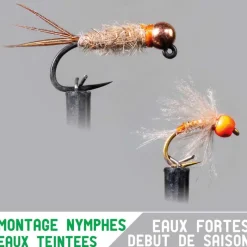 GARBOLINO Leurres À Truite-Nymphes X2 - début de saison / eaux fortes / eaux teintées