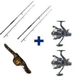 MACK2 Packs-Pack 2 cannes Carp Addict TR 10' 3.5lbs + 2 Moulinets 6000 FR + Fourreau