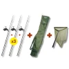 TEAM CARPFISHING Packs-Pack 3 Combo + Epuisette + Fourreau Team