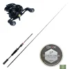 PACIFICPECHE Packs Et Ensembles-Pack Canne Casting Evok Invictus V2 1.83m, 10-30g + Moulinet Daiwa Phantom 100HL + Tresse Evok Tactikal Braid 0.15mm