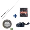 EVOK Packs Et Ensembles-Pack Canne Invictus V2 1.96m, 7-21g + Moulinet Casting Invictus 150HL + Tresse + Fluorocarbone