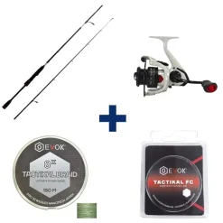 EVOK Packs Et Ensembles-Pack Canne Prediction 1.83m, 5-25g + Moulinet Prediction 2500Fd + Tresse + Fluorocarbone