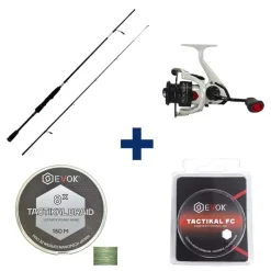 EVOK Packs Et Ensembles-Pack Canne Prediction 1.92m, 3-12g + Moulinet Prediction 2500Fd + Tresse + Fluorocarbone