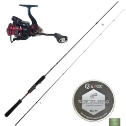 EVOK Packs & Ensembles|Packs Et Ensembles-Pack Canne Spinning Invictus V2 2.01m, 3-10g + Moulinet Invictus 2500FD + Tresse Tactikal Braid 0.10mm