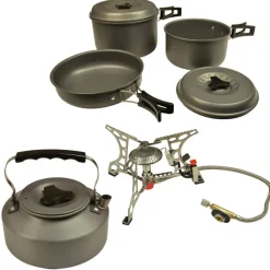 MACK2 Packs|Bivouac/Confort-Pack Cooking Logistik Lite Stove + Logistik Kettle + Logistik Cookware set