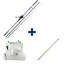 PACIFIC PECHE Packs Et Ensembles-Pack Elementair Surf 420 + Surf Box + Pique Surf Alu 1 M