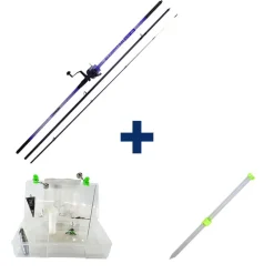 PACIFIC PECHE Packs Et Ensembles-Pack Elementair Surf 450 + Surf Box + Pique Surf Alu 1 M