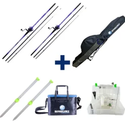 SASORI + REDFISH Packs Et Ensembles-Pack Elementair Surf 450 + Surf Box + Pique Surf Alu 1 M + Fourreau Surf + Baksalt