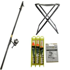 PACIFIC PECHE Packs & Ensembles-Pack Pêche de la truite en étang Combo Télescopique + Lignes + siège