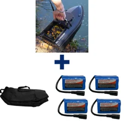 TEAM CARPFISHING Packs-Pack Process Bait Boat + 4 Batterie12000 mAh + Sac