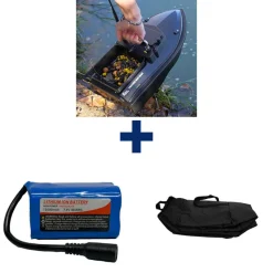 TEAM CARPFISHING Packs-Pack Process Bait Boat + Batterie12000 mAh + Sac
