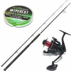 OVERFIGHT Packs Et Ensembles|Cannes-Pack Silure au leurre Tank Heavy Spin 2.70m +Tank 6000FD + Ipercut Spin and Vertic Braid 0.35mm