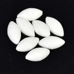 SUNSET Surfcasting|Montages / Hameçons-Perles ovales flottantes blanches (x20)