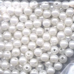 FLASHMER Montages / Hameçons-Perles ronde blanche