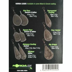 KORDA Acc.Montages/Hameçons-Plomb à émerillon big grippa (x2)