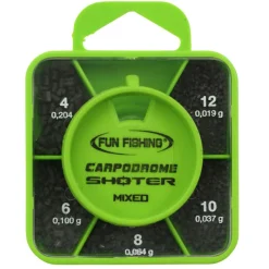FUN FISHING Plombs-Plombs fil droit fendus coup shoter box mixed n°4-6-8-10-12