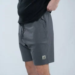 NASH Vêtements-short Make it Happen Badge Grey Marl