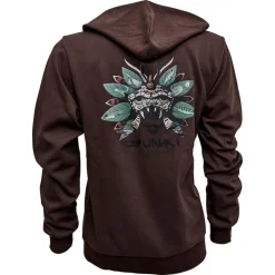 GUNKI Vêtements-Sweat Capuche Guncki Chief Brown