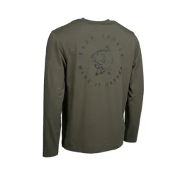 NASH Vêtements-T-shirt Manche Longue Make it Carp Logo Sleeve Green