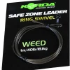 KORDA Acc.Montages/Hameçons-Tête de ligne carpe safe zone leader ring swivel 40lb 18.1kg