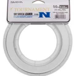 DAIWA Pêche Du Thon|Tresses, Nylons, Fluorocarbones-Tête de ligne tournament shok leader type n en nylon bobine de 50m