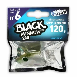 FIIISH Leurres|Pêche Aux Leurres-Tête plombée black minnow 200 off shore 120g (x1)