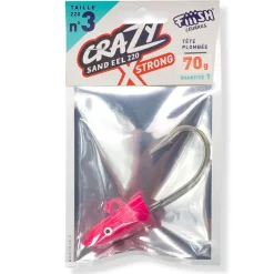FIIISH Pêche Aux Leurres|Leurres-Tête plombée crazy sand eel 220 x-strong 70g