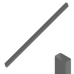 RIVE Bagagerie / Rangement Et Transport-Tube Ovale 35 x 65 mm L165 Fumé